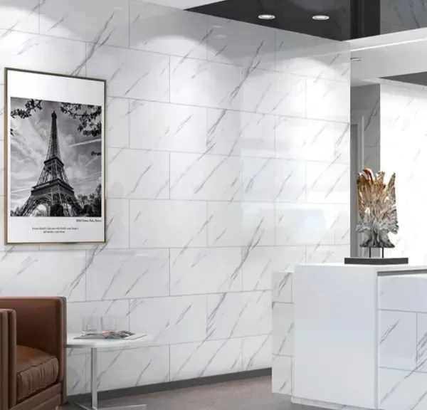 Producto - Placas Autoadhesivas Simil Marmol 30x60cm Blanco