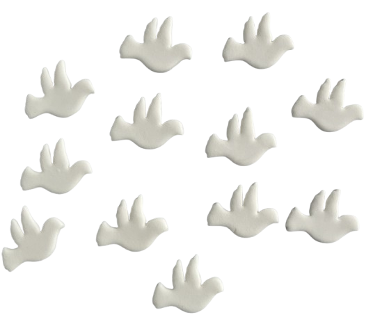 Producto - Palomas figuras pasta de azúcar comestible x12un