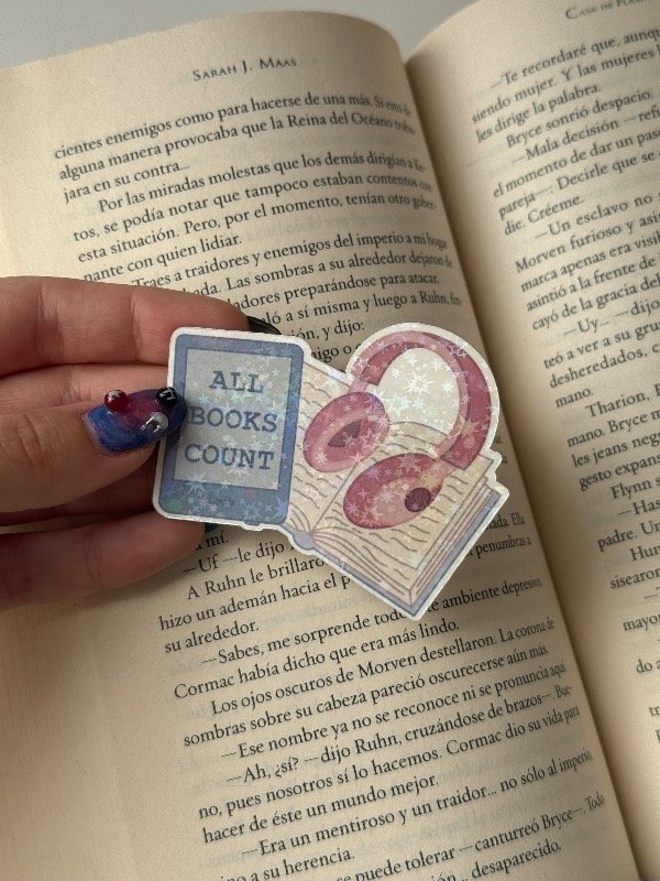 Producto - Sticker All books count vinilo holográfico
