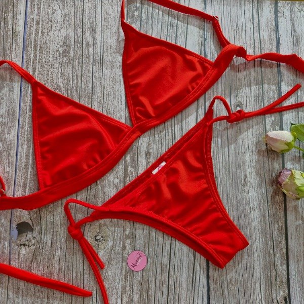 Producto - Bikini con vedetina para atar - talle 85