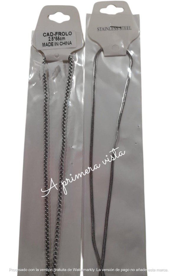 Producto - Cadena cuadrada rolon o cola de raton c/u