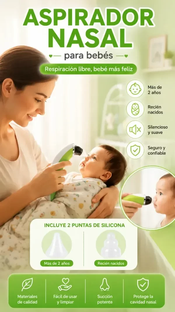 Producto - Aspirador Nasal Infantil Recargable 2 Boquillas - 5