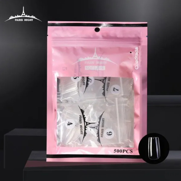 Producto - Tips soft gel/press on Cuadrada en bolsa por 500u - paris night