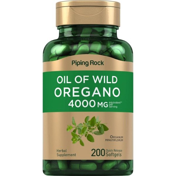 Producto - Piping Rock Oil Of Wild Oregano 4000 Mg X 200 Capsulas