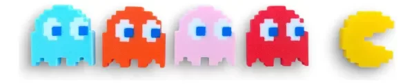 Producto - Set X 5 Imanes Decorativos Heladera PAC MAN, Impresión 3d Multicolor