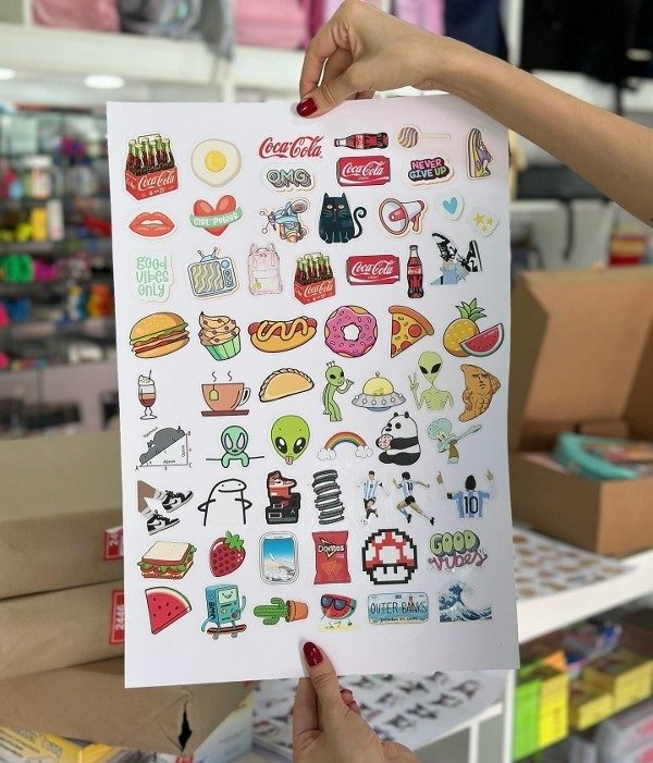 Producto - Stickers Para Personalizar Candy Bar Plancha A4
