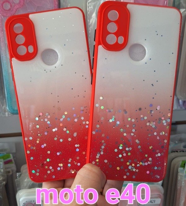Producto - Fundas brillo degrade. Moto e40
