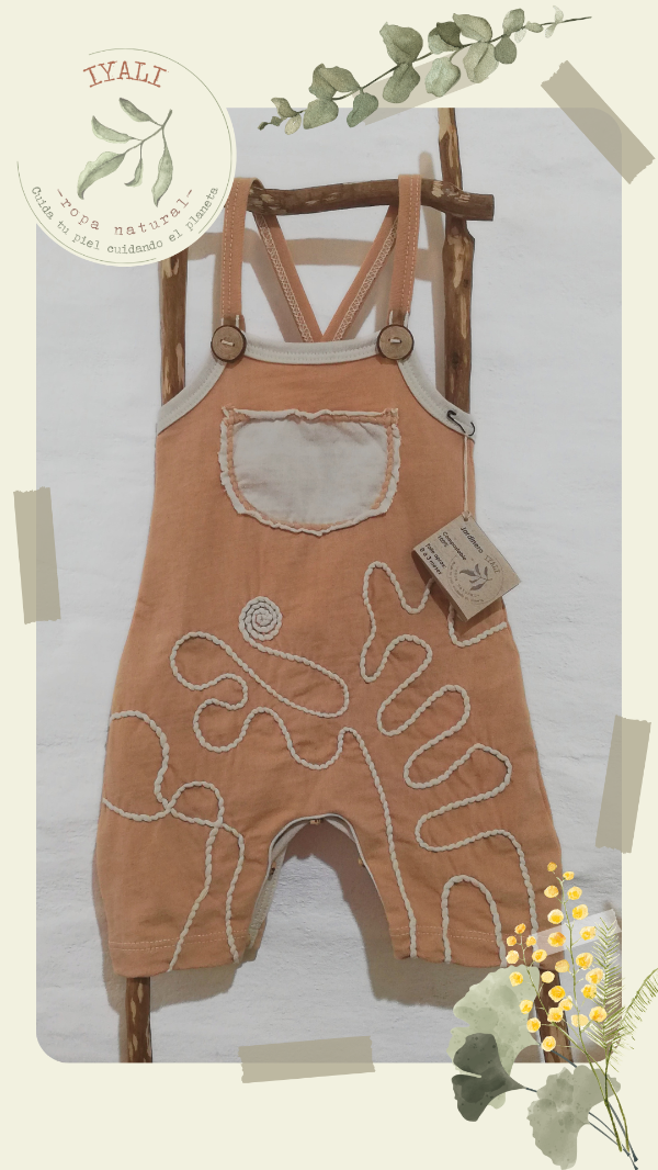 Producto - Jardinero 0 a 3 meses -Algodón natural y Cebolla-