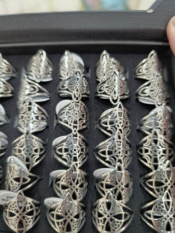 Producto - Anillo nudo de bruja acero - 0