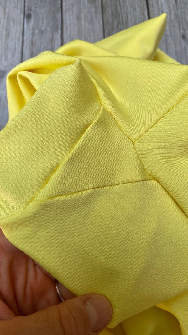 Calza larga amarillo suave - tejido intermedio — imagen 4