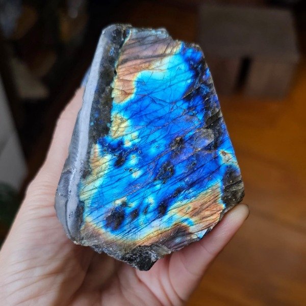 Producto - Labradorita 1 cara pulida con azul intenso