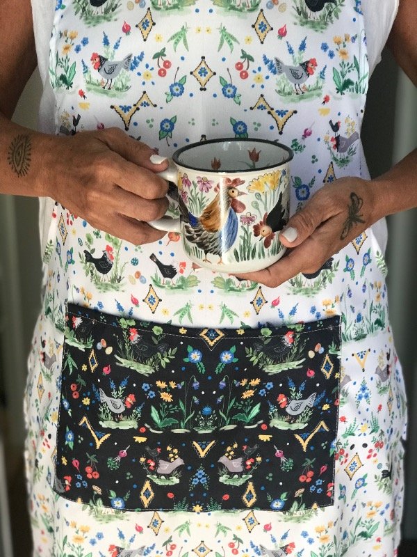 Producto - Delantal gallinitas todo blanco