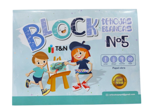 Producto - Block N5 x20Hs Blanco TYN