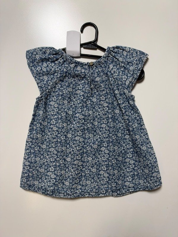Producto - Vestido denim floral Gap 6-12 meses - 2