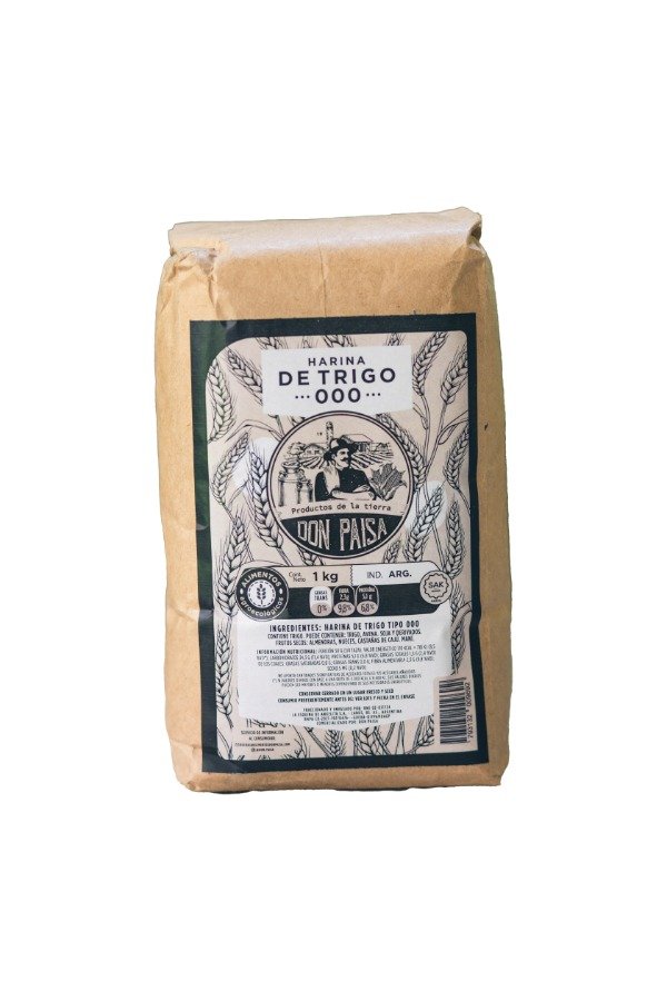 Producto - Harina BLANCA 000 Orgánica x 1kg DON PAISA