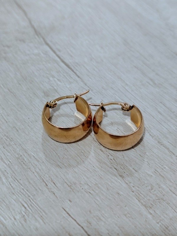 Producto - Argollitas cubanas rose 1,5CM x 6 pares