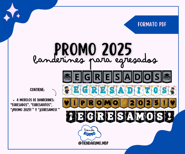 Producto - SET BANDERINES EGRESADOS- PDF