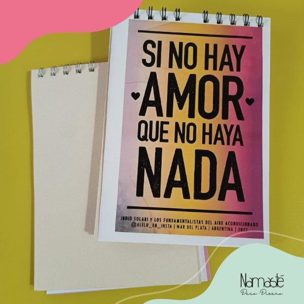 Producto - Cuaderno tapa blanda Si no hay amor liso