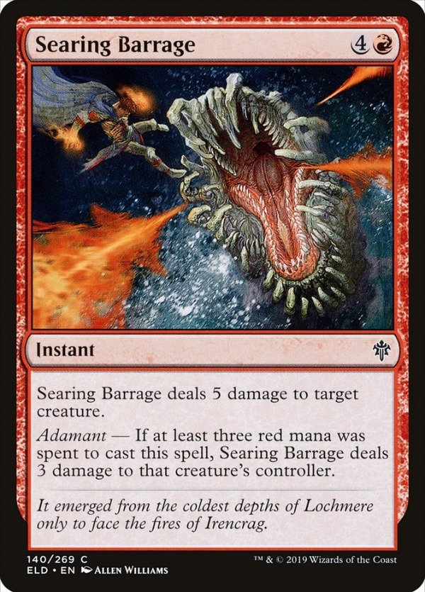 Producto - Searing Barrage  Throne of Eldraine