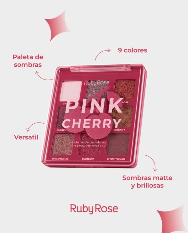 Producto - Paleta de sombras PINK CHERRY Ruby Rose