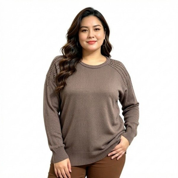 Producto - Sweter bremer con tachas en hombros. Talle 5(46) - 0