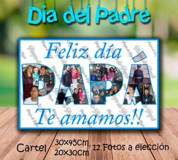 Producto - Cartel con fotos para Papá