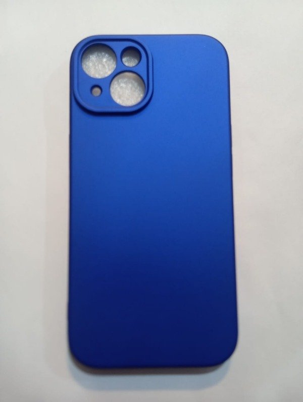 Producto - Funda Silicone Case Azul Metalizado para iPhone 15