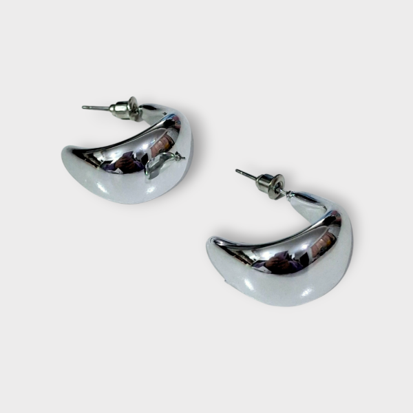 Producto - Aros argolla ancha Plateado