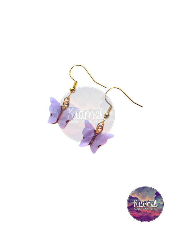 Producto - Aros mariposas nacarados