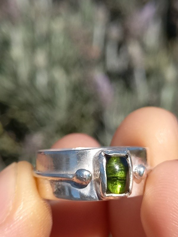 Producto - Anillo de turmalina verde 17 mm - 2