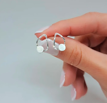 Producto - Aros plata pasantes geométricos
