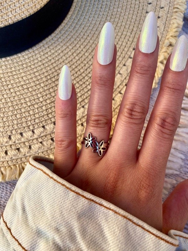 Producto - Anillo doble florcitas
