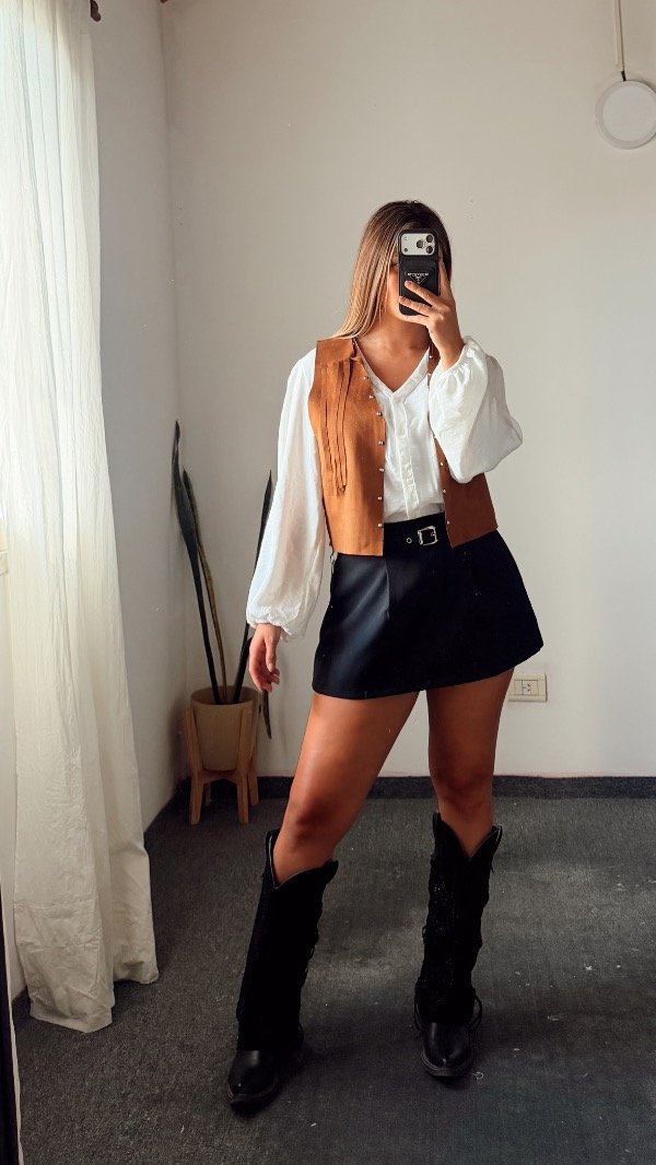 Producto - CHALECO GAMUZA SUELA