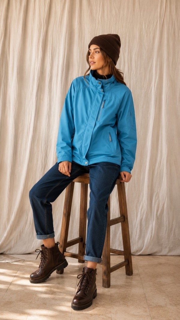 Producto - Campera Celeste Columbia
