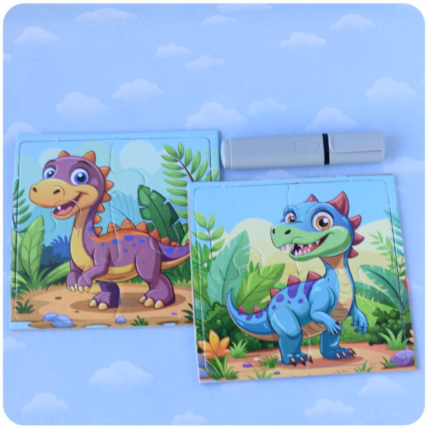 Producto - Set de 2 Rompecabezas - 4 Piezas - Dinosaurios