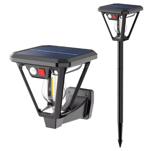Producto - HG901 Lampara Solar Luz Cálida Sensor Pared/piso Exterior Jardin - 0