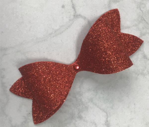 Producto - 25 moños goma eva roja glitter chicos san valentin