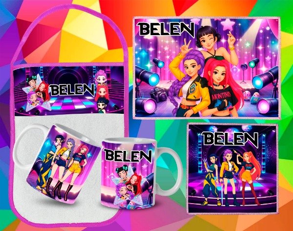 Producto - Plantilla para Set de Jardín y Mochilas FullPrint K-pop Demon hunter 3