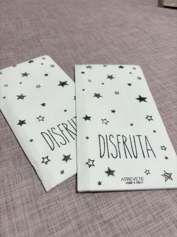 Producto - Servilletas Disfruta en negro