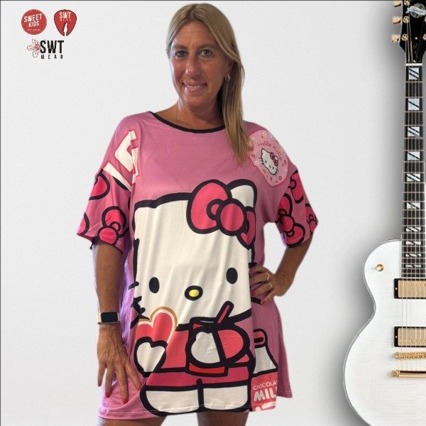 Producto - Remerón HELLO KITTY FUCSIA 15 modal Soft