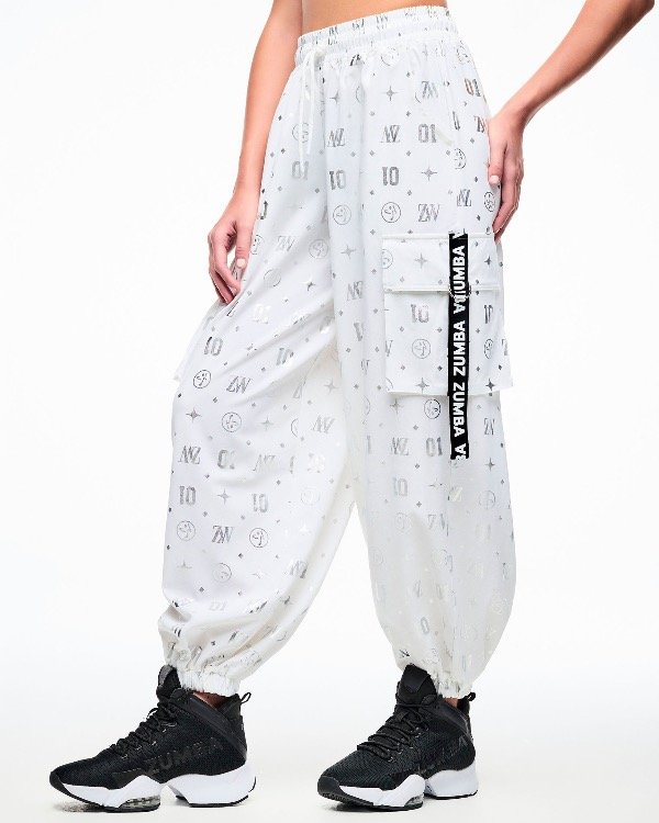 Producto - Dale-Z Parachute Cargo Pants - White/Silver