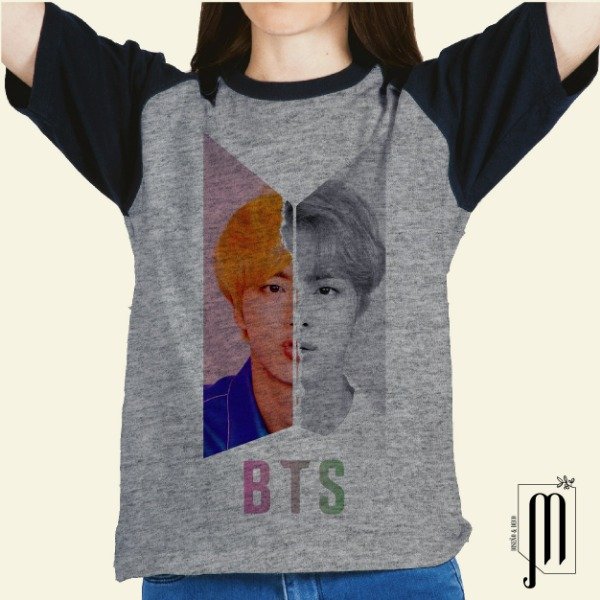 Remera gris unisex BTS Jin
