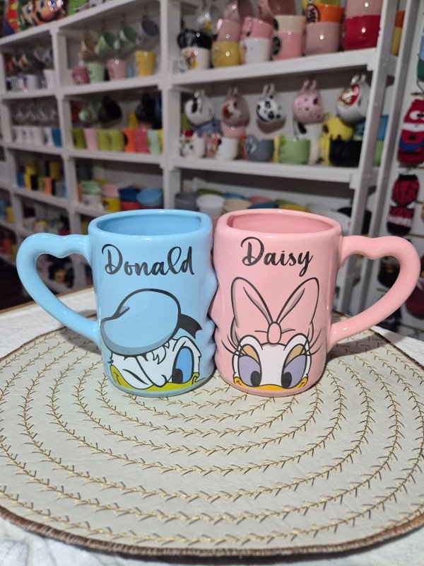 Producto - Tazas Par rectas Donald y Daysi
