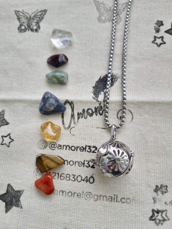 Producto - Relicario con strass 7 Chakras
