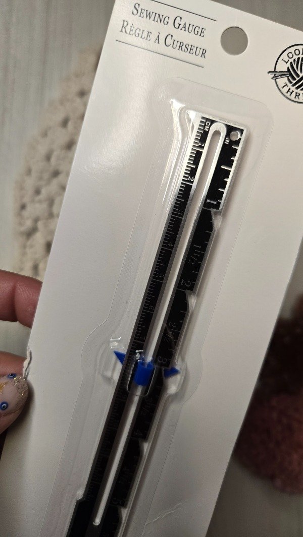 Producto - regla medidora, calibre para tejido, costura. 15.5 cm - 1