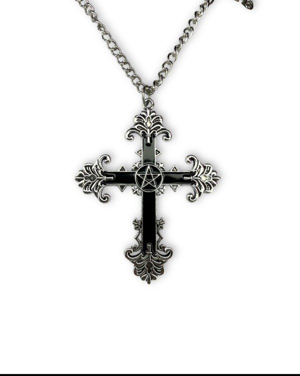 Producto - Collar cruz gótica negro