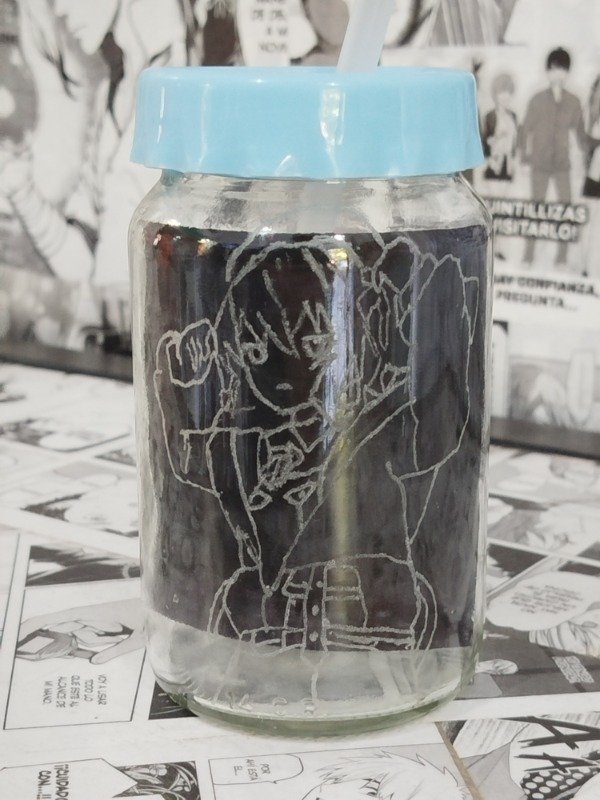 Producto - VASO VIDRIO TAPA + BOMBILLA SUISEI - HOLOLIVE