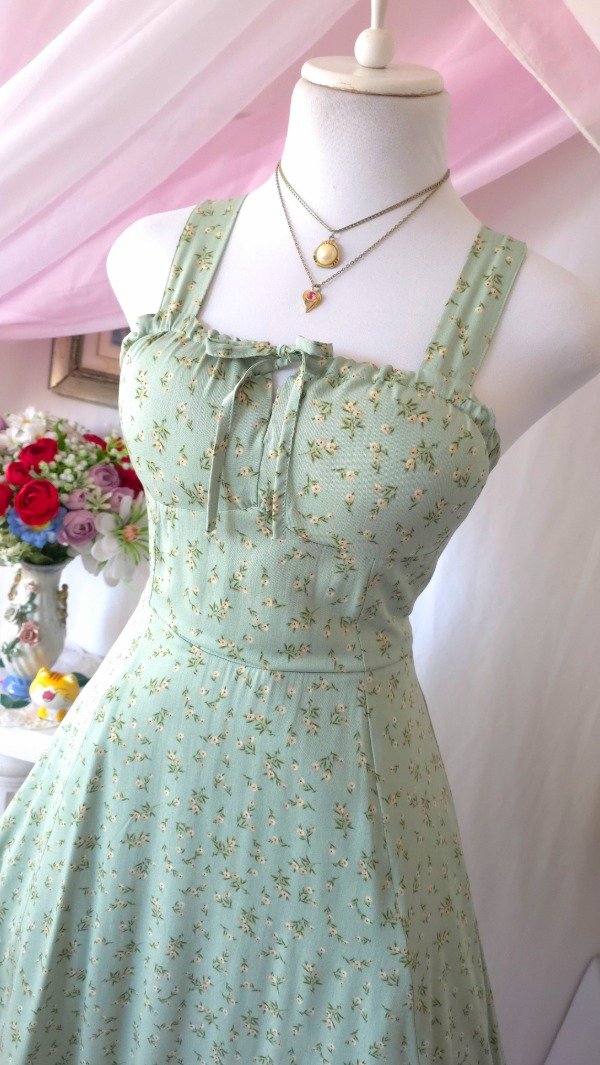 Producto - Vestido Sonia Verde Suave Estampado! IMPORTADO NUEVO - 2
