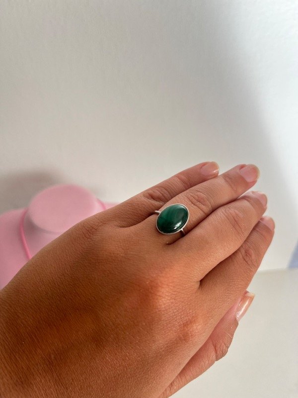 Producto - Anillo regulable malaquita chico