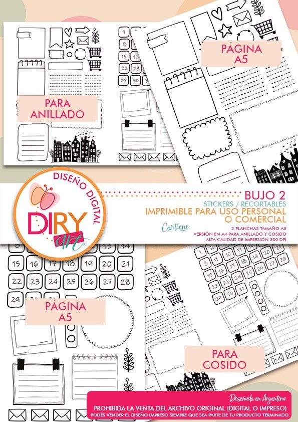 Producto - Bujo 2 - Stickers